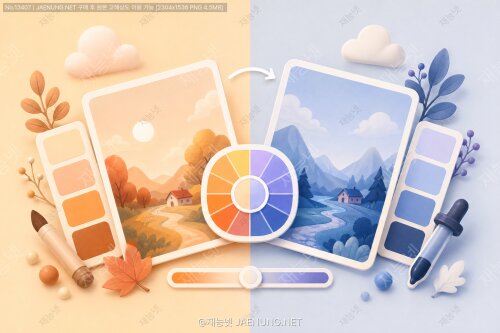 웜톤 vs 쿨톤: 이미지 무드 전환의 기술 🎨✨