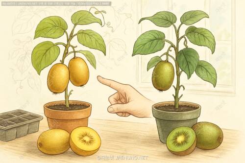 🥝 골드키위 vs 그린키위, 집에서 키우기 쉬운 건? 🌱