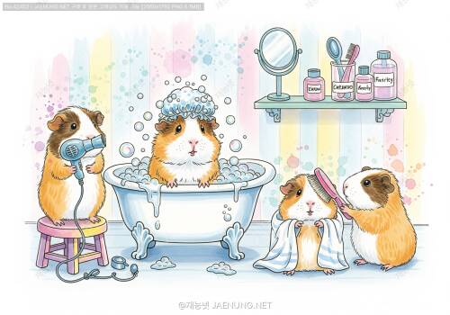 🐹 기니피그 목욕과 그루밍 완벽 가이드 🛁