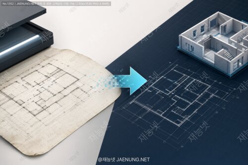 건축 도면의 디지털화: 스캔본을 편집 가능한 CAD 파일로 🏗️💻