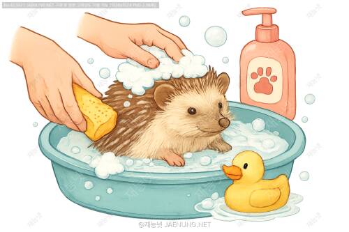 🦔 고슴도치 목욕 시키는 올바른 방법 🛁