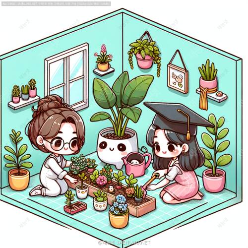 🌿 내 방구석 미니 정원! 집꾸미기 플랜테리어 일러스트 🎨