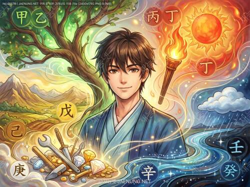 🌟 천간(天干) 10글자 완전 정복갑·을·병·정·무·기·경·신·임·계의 성격, 오행, 음양 완벽 해설