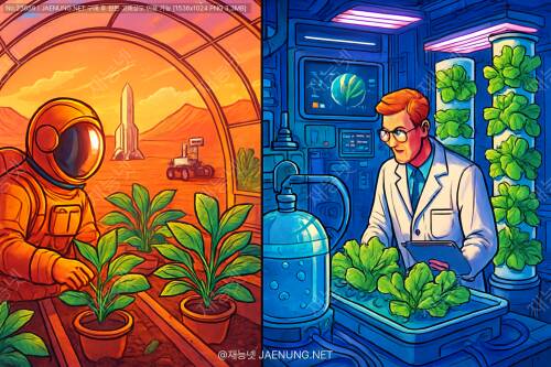 🚀 화성 온실 재배 vs 수경재배 🌱