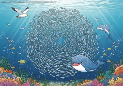 🐟 바다의 대장관! 정어리 3억 마리 대집단의 놀라운 세계 🌊
