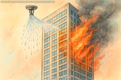🏢🔥 고층 빌딩 화재, 과연 스프링클러 하나로 게임 끝일까?