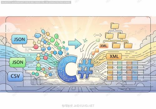 🗂️ C# 데이터 처리와 파싱 완전정복 — JSON · XML · CSV 변환 기법 실전 가이드