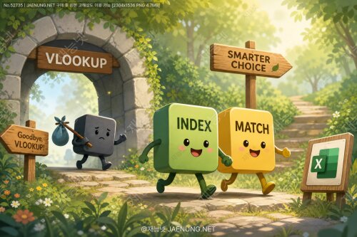 🔍 INDEX와 MATCH, 엑셀 고수들이 쓰는 조합 — VLOOKUP을 졸업하는 가장 확실한 방법