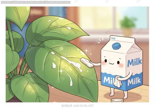 🥛 우유로 식물 잎을 닦으면 광택이 난다고? 🌿