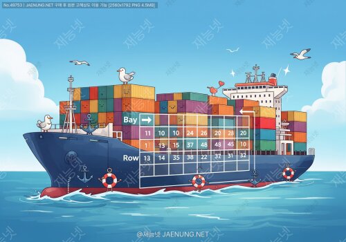 🚢 컨테이너선의 숨겨진 좌표계베이(Bay)·로우(Row)·티어(Tier) 위치 번호 읽는 법