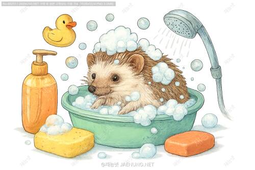 고슴도치 목욕 완전 정복 🛁