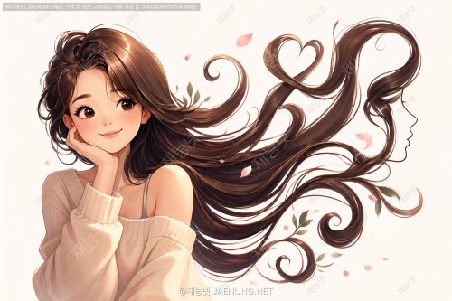 패스 텍스트로 머리카락을 이용한 타이포그래피 표현 🎨✨