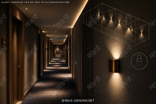 🌟 호텔 복도 조명이 일정하지 않은 이유 — 어둠과 빛 사이, 설계자의 치밀한 의도