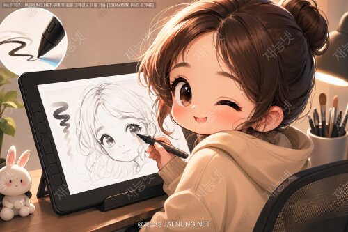 브러시 압력 감지로 인물 스케치를 다이내믹하게! 🎨✨