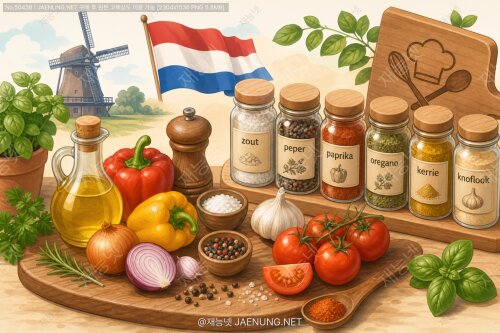🧅 네덜란드어로 배우는 요리 재료와 조미료 표현 가이드 🧄