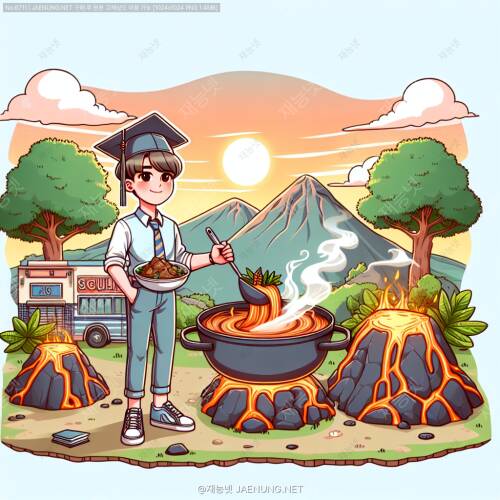 🌋 용암으로 구운 음식의 맛은 어땠을까? 원시인의 화산 요리 대모험! 🍖