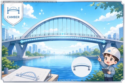 🌉 교량 중앙부가 살짝 휘어 있는 이유 — 캠버(Camber)의 과학과 설계 철학