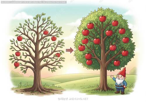 사과나무, 그냥 키우지 마세요! '갓생' 만들어주는 수형 개선 전정법 🍎