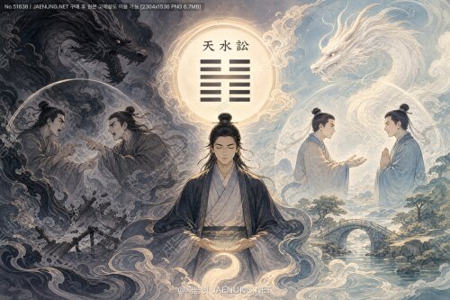 주역 천수송괘(天水訟卦) 해설 — 다툼과 갈등 앞에서 우리가 취해야 할 올바른 태도