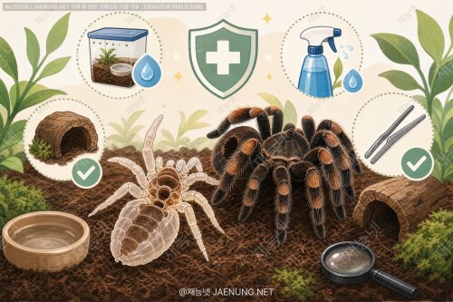 🕷️ 타란툴라 탈피 실패 시 응급 대처법과 예방 가이드
