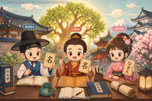성명학의 역사와 유파 완전 정복 🔤✨한국 · 일본 · 중국 성명학, 뭐가 어떻게 다를까?