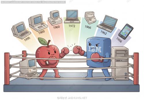 80년대 PC 씬을 뒤흔든 세기의 라이벌 🍎 vs 🟦애플과 IBM, 그 숨 막히는 빅매치 썰 푼다
