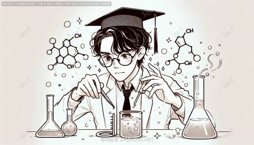 화학 반응 과정 일러스트레이션: 과학과 예술의 만남 🧪🎨