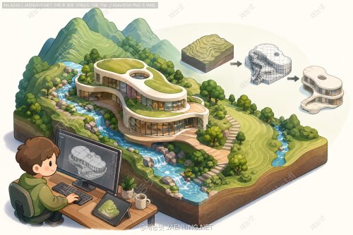 자연 지형을 반영한 건축 설계 3D 모델링 기법 🏞️🏡
