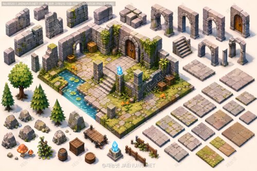 게임 레벨 디자인을 위한 모듈식 3D 환경 에셋 제작 🎮🏗️