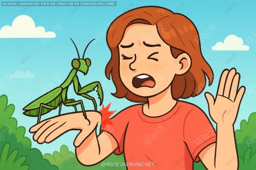 🦗 사마귀 핸들링 주의사항, 물릴 수 있어요 🦗