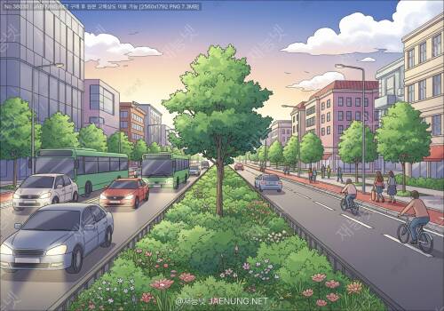 🌳 도로 중앙분리대 식재의 시각안정 효과: 도시를 더 안전하고 아름답게 만드는 녹색 마법 🚗