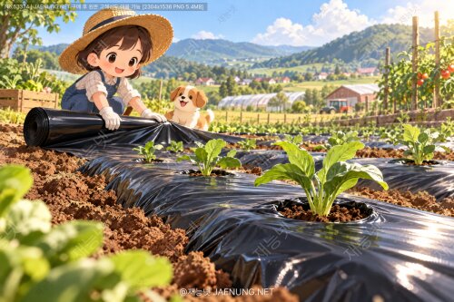 🌱 밭에 검은 비닐을 덮는 이유: 멀칭의 과학