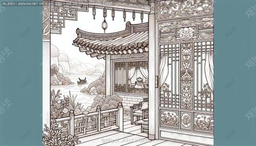 중국 전통 주택의 풍경화: 창문 문양의 의미 🏮🖼️