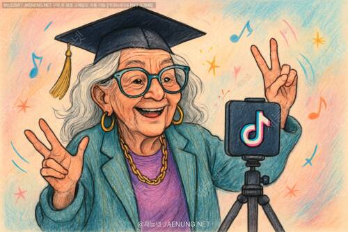 틱톡 스타가 된 우리 할머니! 힙한 실버 캐릭터 그리기 🎨👵