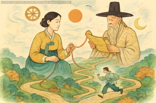 우리 인생, 정말 짜여진 각본대로 흐르는 걸까? 📜: 한국 신화로 풀어보는 운명론과 개척정신