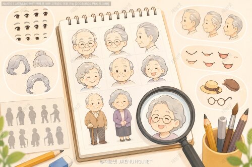 🧓 노인 캐릭터, 어떻게 표현하지?