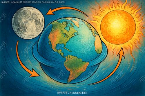 🌑 달의 중력 vs 🌞 태양의 중력: 조석 현상의 주범