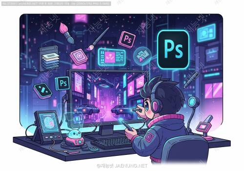 ✨ 포토샵으로 만드는 사이버펑크 스타일 완벽 가이드 🎨