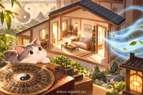 🌬️ 풍수에서 '비궁(飛宮)'이란? 집 안의 기운이 스르륵 빠져나가는 구조의 정체 🏠