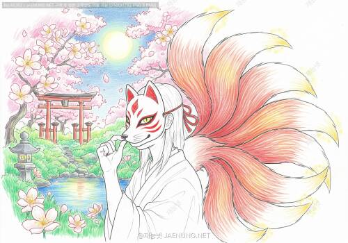 🦊 키츠네, 일본의 신비로운 여우 요괴: 변신술의 달인이자 인간을 홀리는 존재