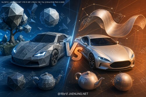 폴리곤 모델링 vs NURBS: 곡면 표현의 대결! 🏆