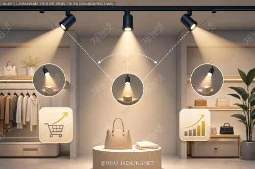 💡 쇼룸의 천장 조명 각도가 매출에 미치는 영향