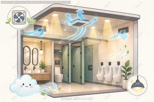 문화센터 화장실의환기 · 조명 배치 완전 정복 🚻💡