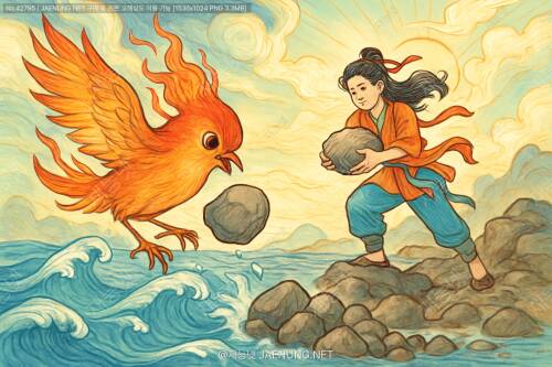 🐦 정위의 바다메우기: 작은 새의 원대한 꿈과 불굴의 의지 🌊
