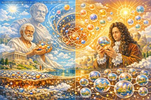 ⚛️ 고대 원자론 VS 근대 단자론: 실체에 대한 형이상학적 사유 🌌