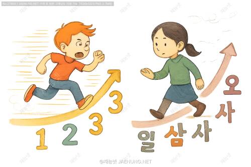 영어로 숫자 세기 VS 한국어로 숫자 세기: 어느 것이 더 빠를까?