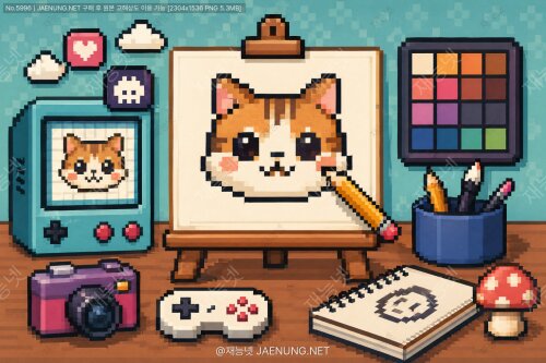 픽셀 아트로 레트로 감성의 캐리커처 만들기 🎨👾