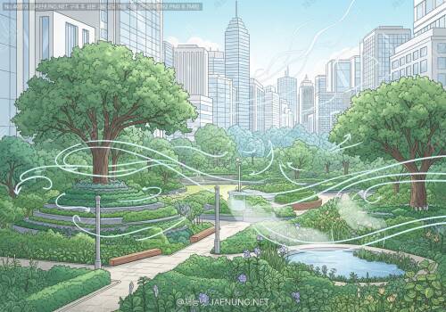 🌳 도시공원의 미기후 조절 원리: 도심 속 자연이 만드는 기후 마법 🌡️