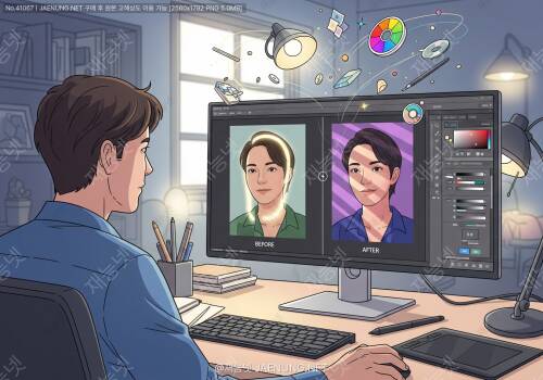 📸 인물 사진의 조명 보정과 라이팅 효과: 평범한 사진을 작품으로 만드는 포토샵 마법
