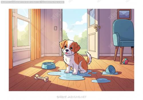 🐕 강아지가 아무 데나 실수해요, 이유는?